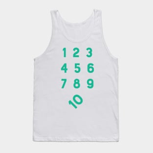 Numbers. One to Ten. 1 to 10. Tank Top